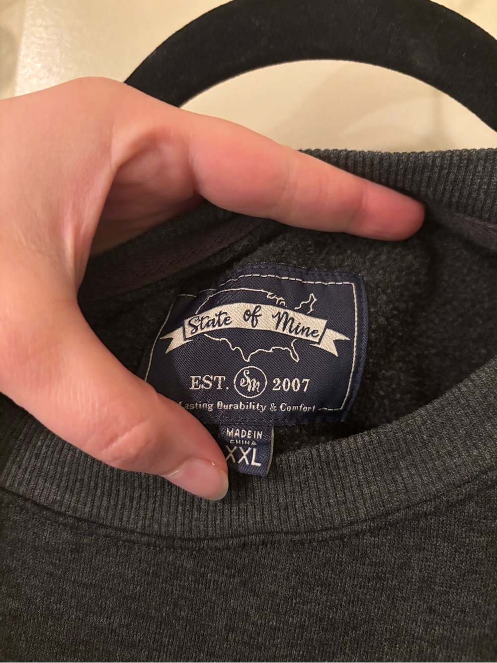 Charcoal 'TEXAS' Graphic Sweatshirt Friends XXL Cozy Fall Winter Loungewear - Picture 3 of 5